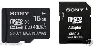 Sony Secure Digital micro SDHC-UHS I, 16 Go, Class 10 (266x) sony