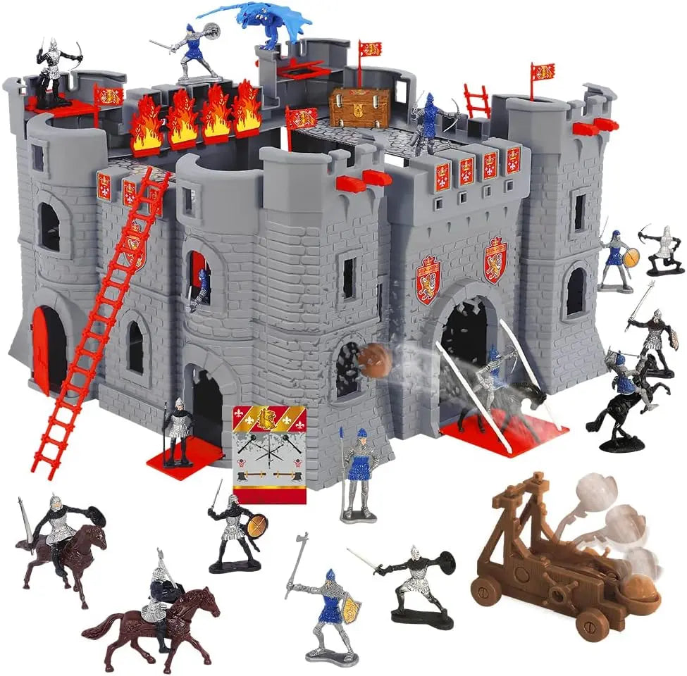 coffret Starlux Château Fort chevaliers et dragons Starlux