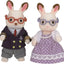 Jeux Sylvanian-Les Grands-Parents Lapin Chocolat Families Mini-poupées et Figurines, 5190, Multicolore, Norme & 5019 - Semi Lit Double - Poupées et Accessoires - Sylvanian SYLVANIAN FAMILIES