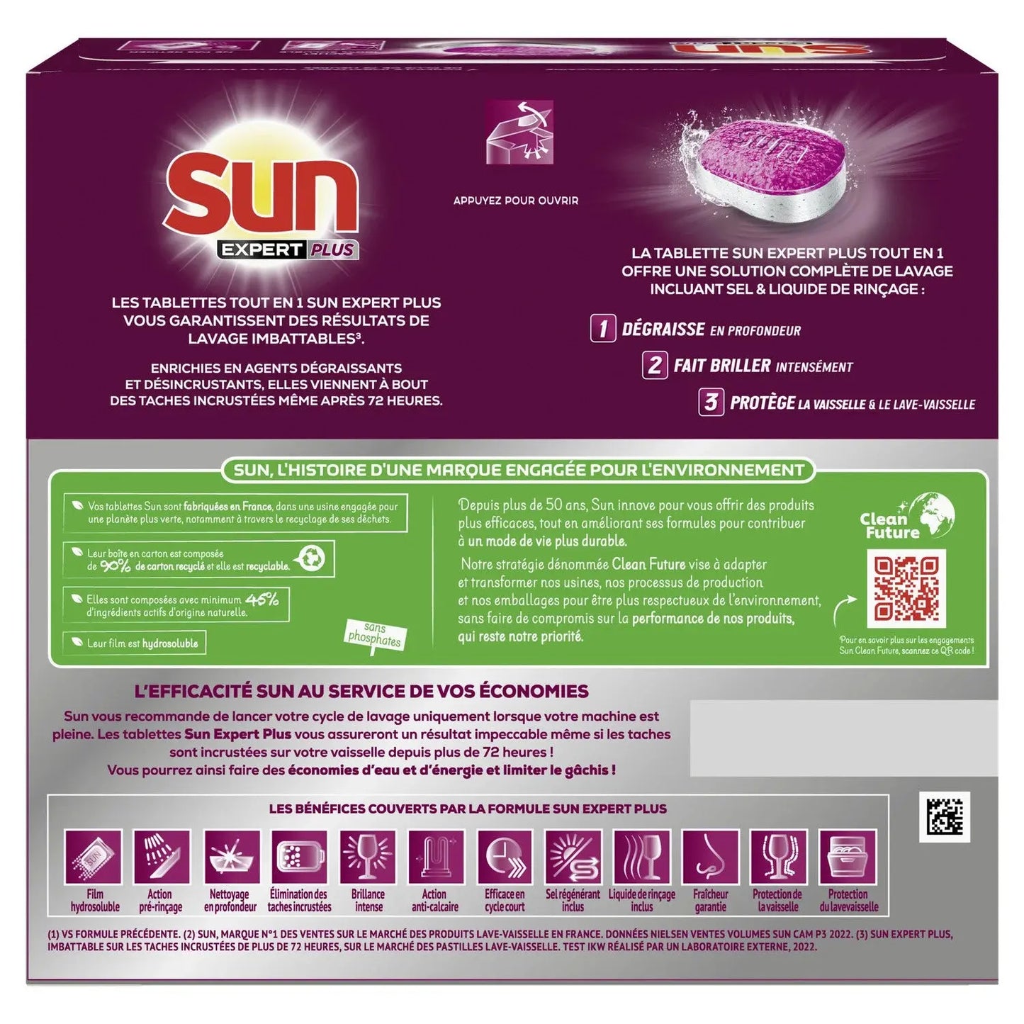 Sun - Tablettes lave vaisselle tout en 1 expert extra power