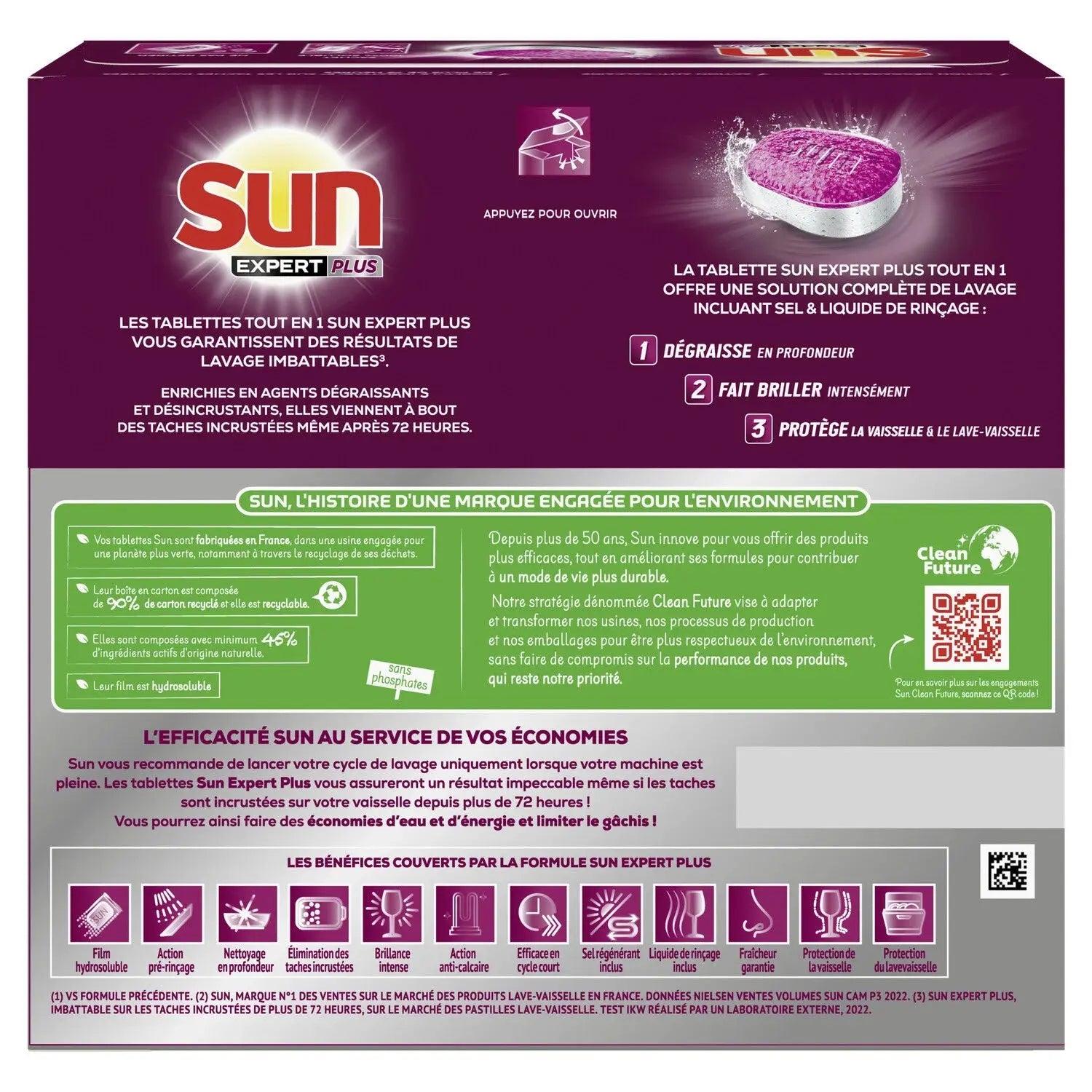 Sun Tablettes de lavage pour lave-vaisselle 