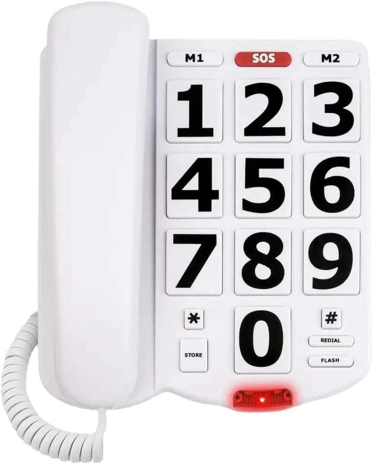 Téléphonie Téléphone GROSSE TOUCHE Amplifié pour Personnes Âgées et Malentendantes Thomson SENIORS TECIN HOLDING