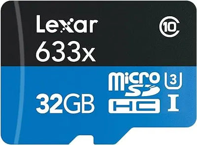 carte mémoire Lexar High-Performance MicroSDHC 633x 32GB UHS-I/U3 w/USB 3.0 Reader Flash Memory Card (old U3 version) LSDMI32GBBNL633R amazon