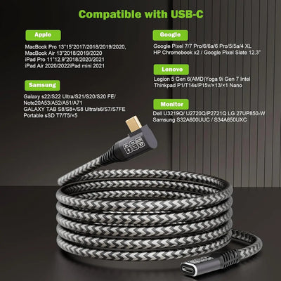 cable cable rallonge usb c >>> 2m <<< ,usb c 3.2 gen 2 20Gbps 100W/5A Rallonge USB C Mâle et Femelle Compatible USB C 3.2/3.1/3.0, 4K@60Hz Cable C, USB C Hub/Dell XPS/USB C Charger cable usb c coudév B0CM2W1QCC ebay