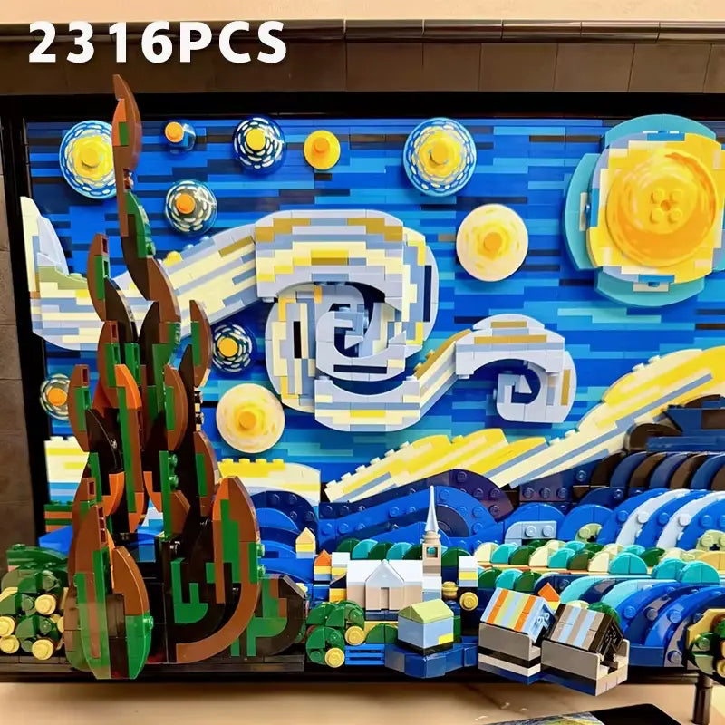 Jouet Vincent van Gogh - La Nuit étoilée , produit non officiel // 21333 VINCENT VAN GOGH - LA NUIT ÉTOILÉE LEGO