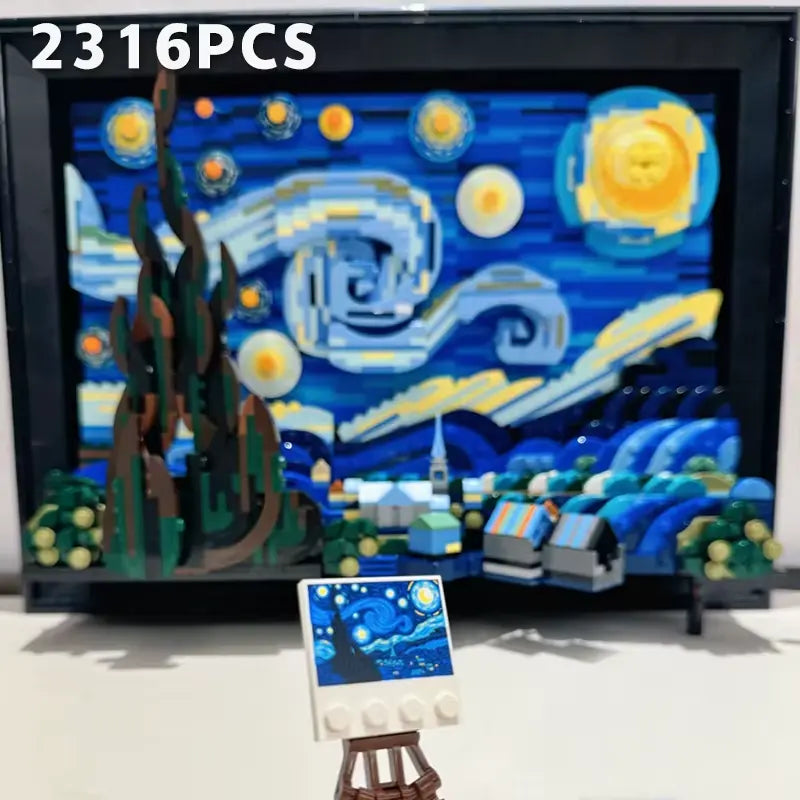 Jouet Vincent van Gogh - La Nuit étoilée , produit non officiel // 21333 VINCENT VAN GOGH - LA NUIT ÉTOILÉE LEGO