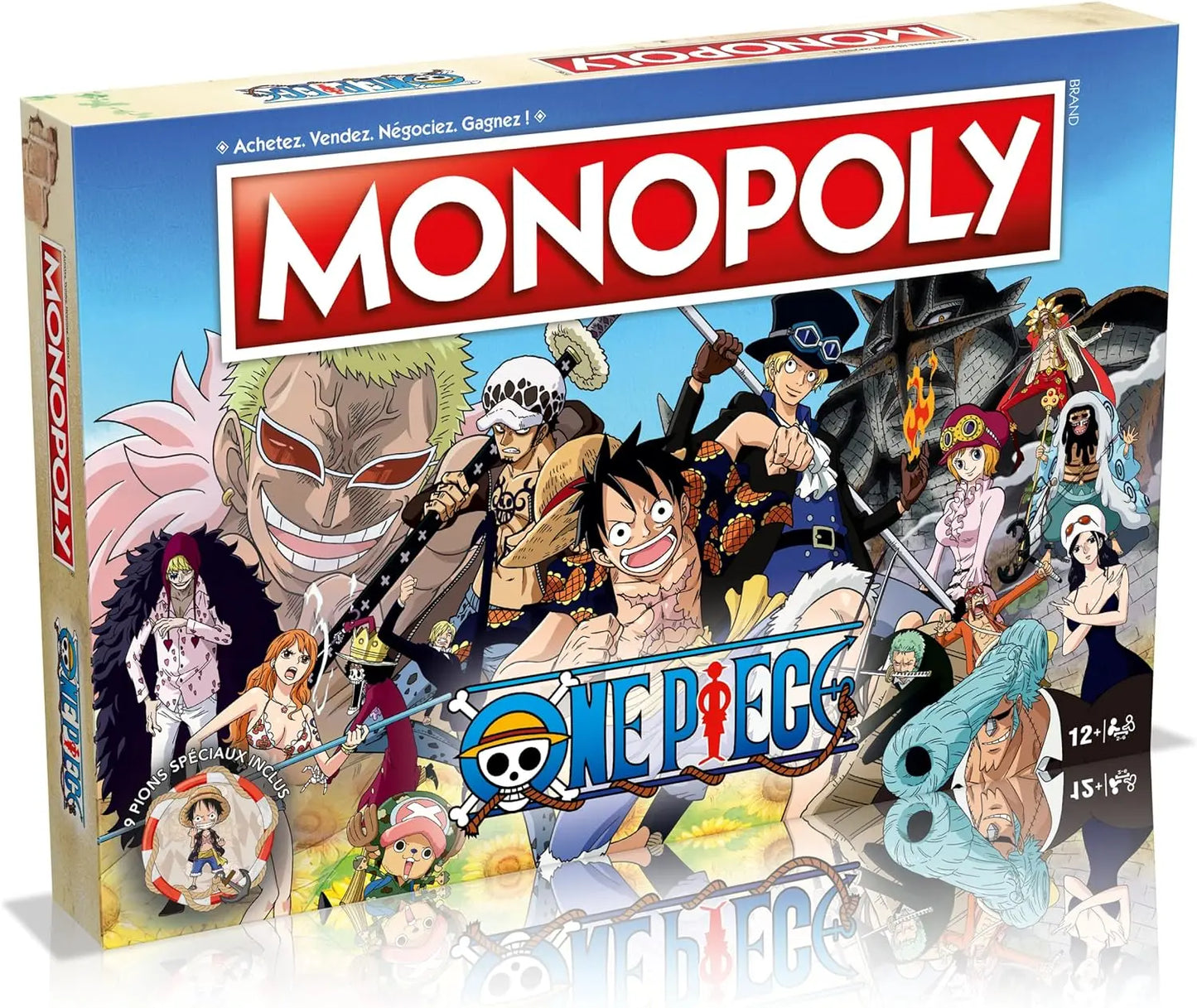 jeu de société Winning Moves - Monopoly One Piece - Jeu de société - Jeu de plateau - A partir de 12 ans - 2 à 6 joueurs - Version française MONOPOLY