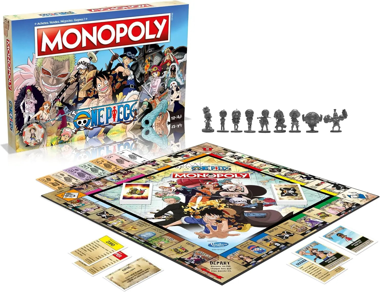 jeu de société Winning Moves - Monopoly One Piece - Jeu de société - Jeu de plateau - A partir de 12 ans - 2 à 6 joueurs - Version française MONOPOLY