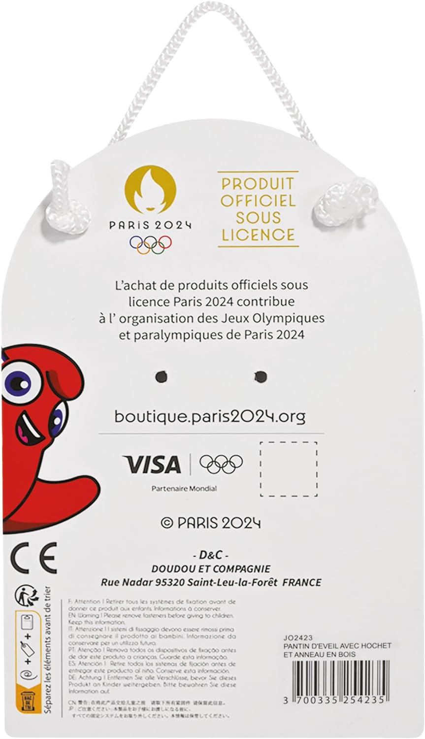 peluche Peluche Mascotte officielle Jeux Paralympiques Paris 2024 Doudou et Compagnie