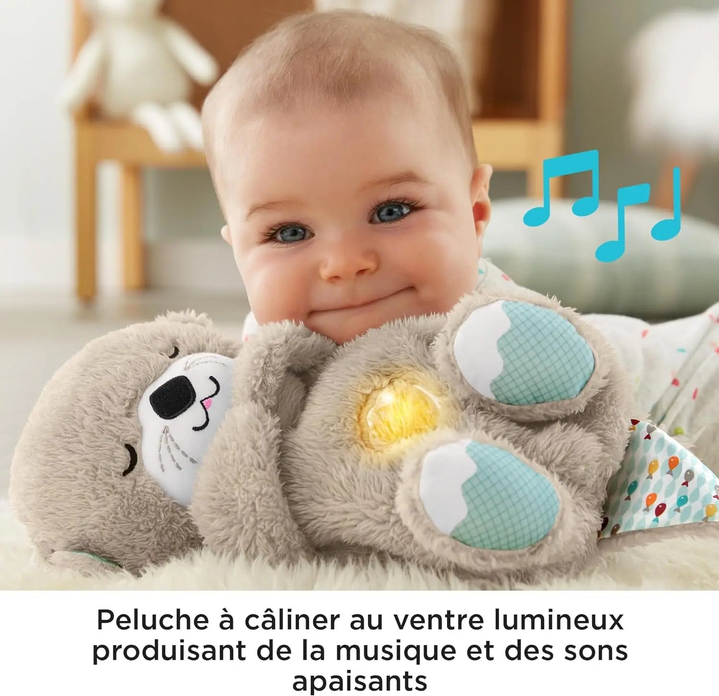 peluches peluche loutre-loutre peluche-peluche loutre fisher-price-peluche loutre qui respire, Apaisement, Sécurité, Douceur Fisher-Price