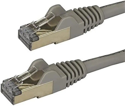 Cable "startech 1m cat6a patch cable - gray cat 6a network cable - noir NOIR " darty