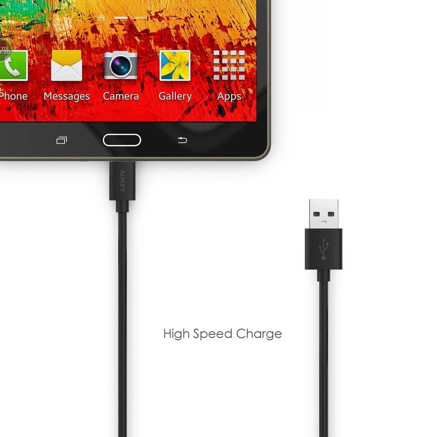 AUKEY Câble Micro USB  de 1,2 M [ 3-Pack ] Câble USB Chargeur et Synchronisation pour Smartphones AUKEY