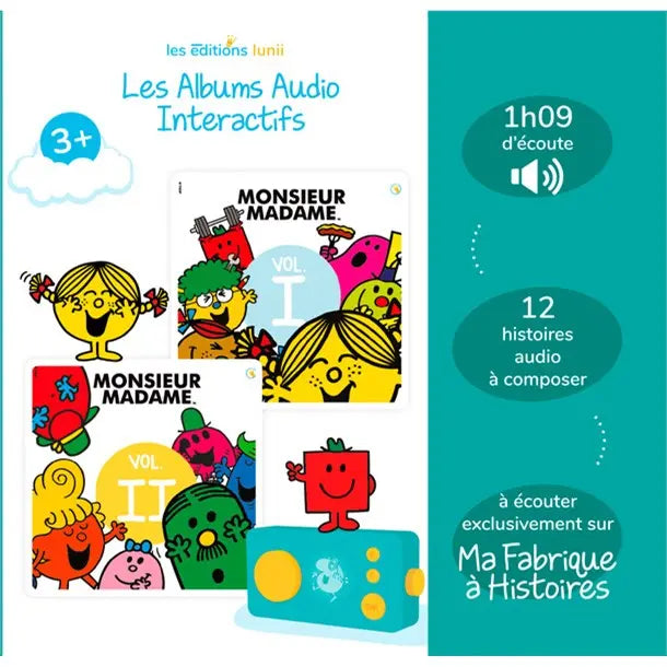 Albums audio Monsieur Madame Lunii lunii