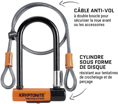 Antivol Kryptonite Evolution Mini 7 + Cable 720018002079 MASTER LOCK