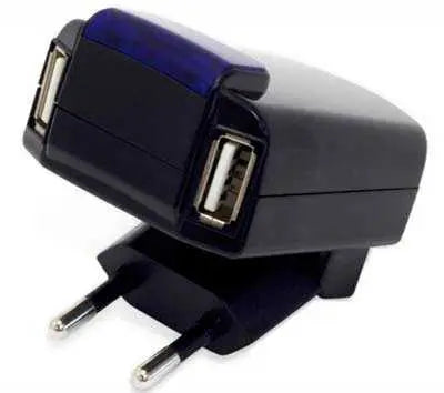CLEVERLINE ADAPTATEUR SECTEUR 2X USB NOIR Adaptateur Universel CLEVERLINE