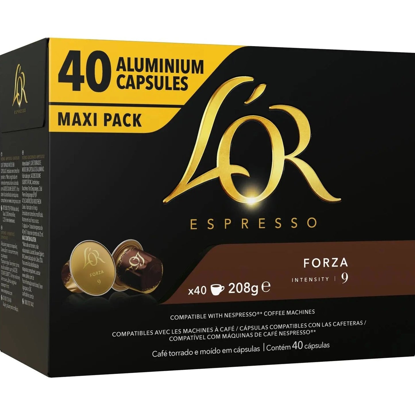 Publicité Advertising 127 2012 café Nespresso L'Or capsules Forza