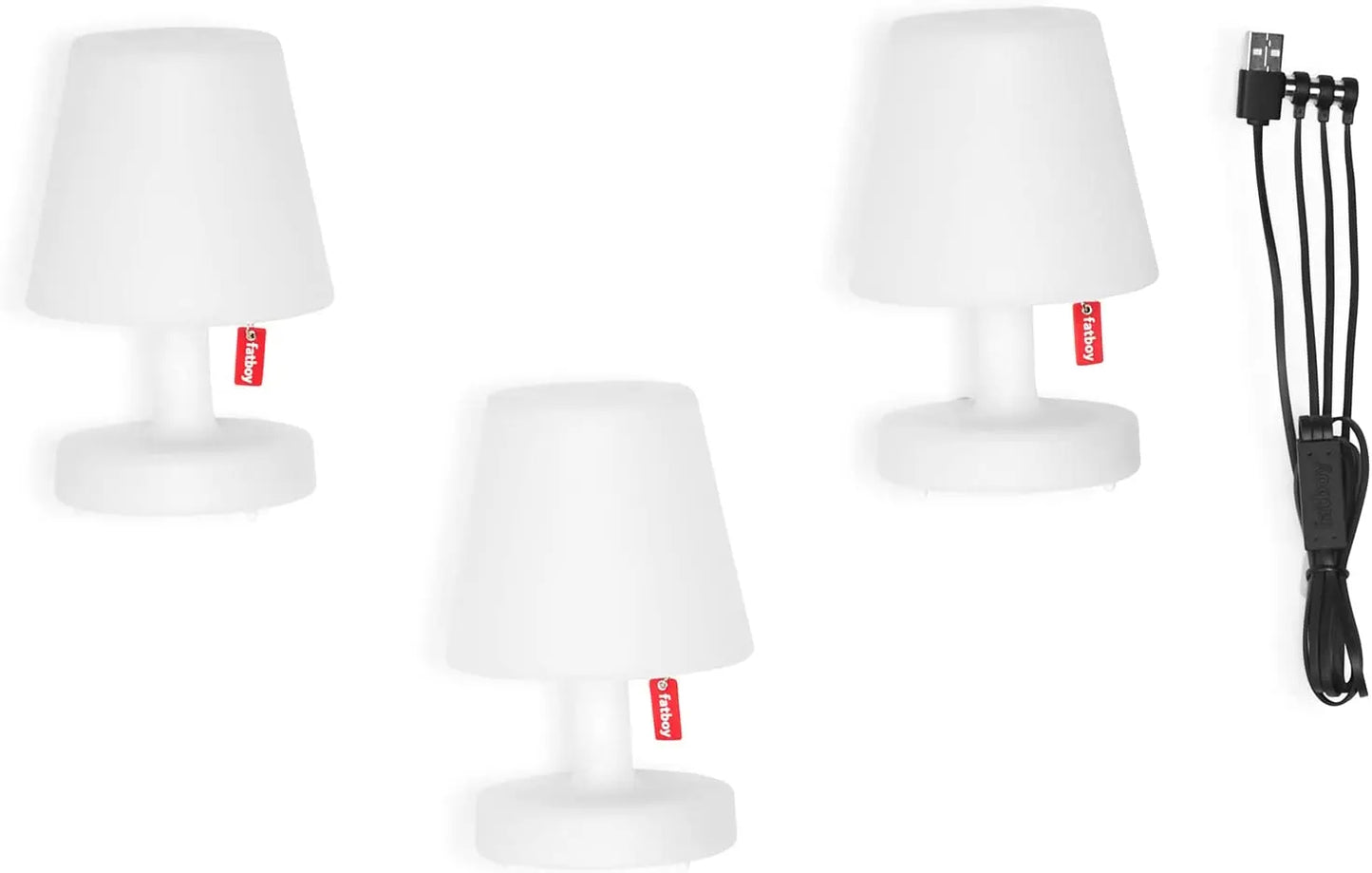 EDISON THE MINI Lot de 3 Lampe à poser LED rechargeable H15cm
