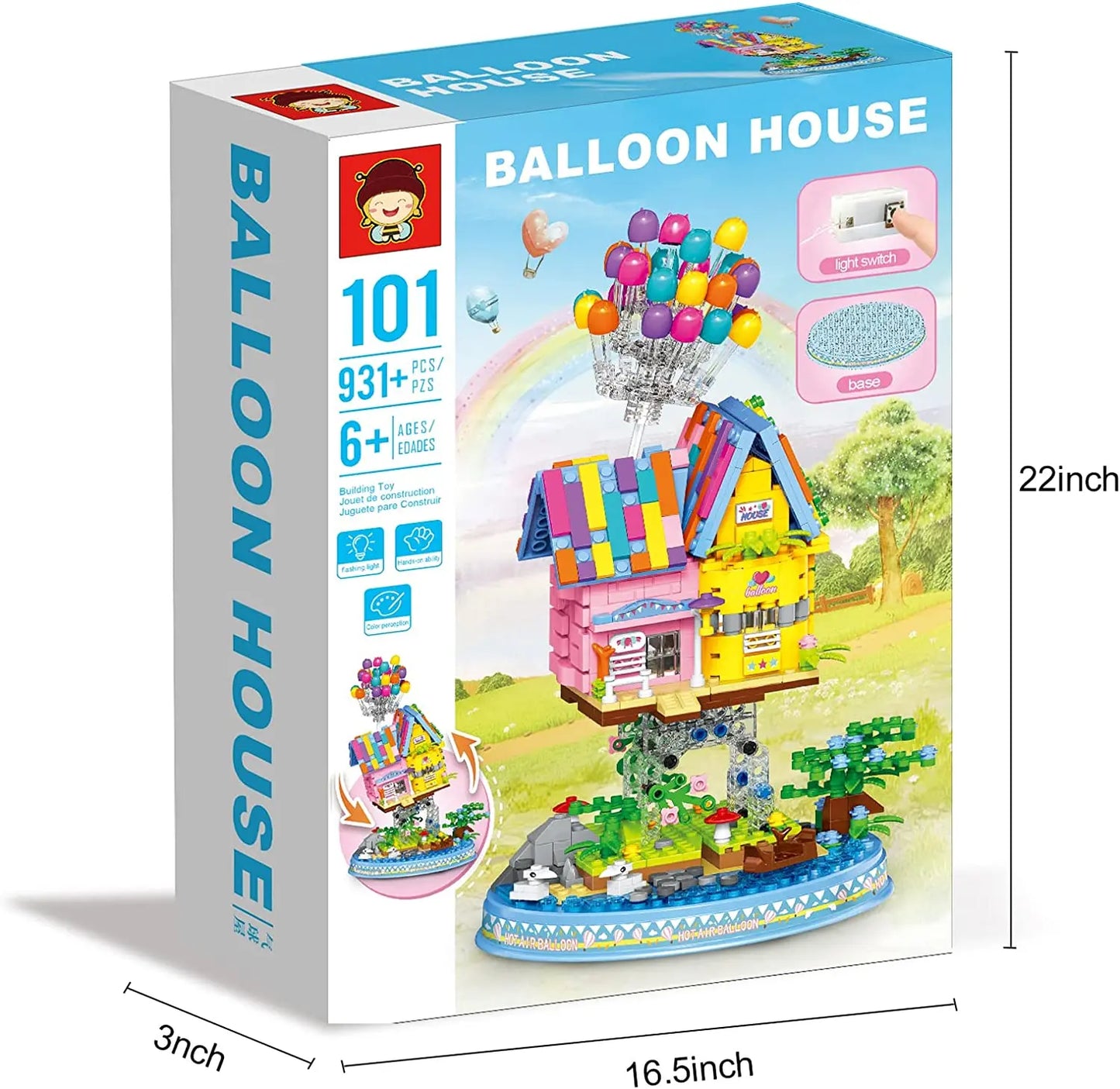 Ensemble de construction de maison à ballons, jouet de construction pour enfants de 8 ans et plus TECIN-PRINCIPALE