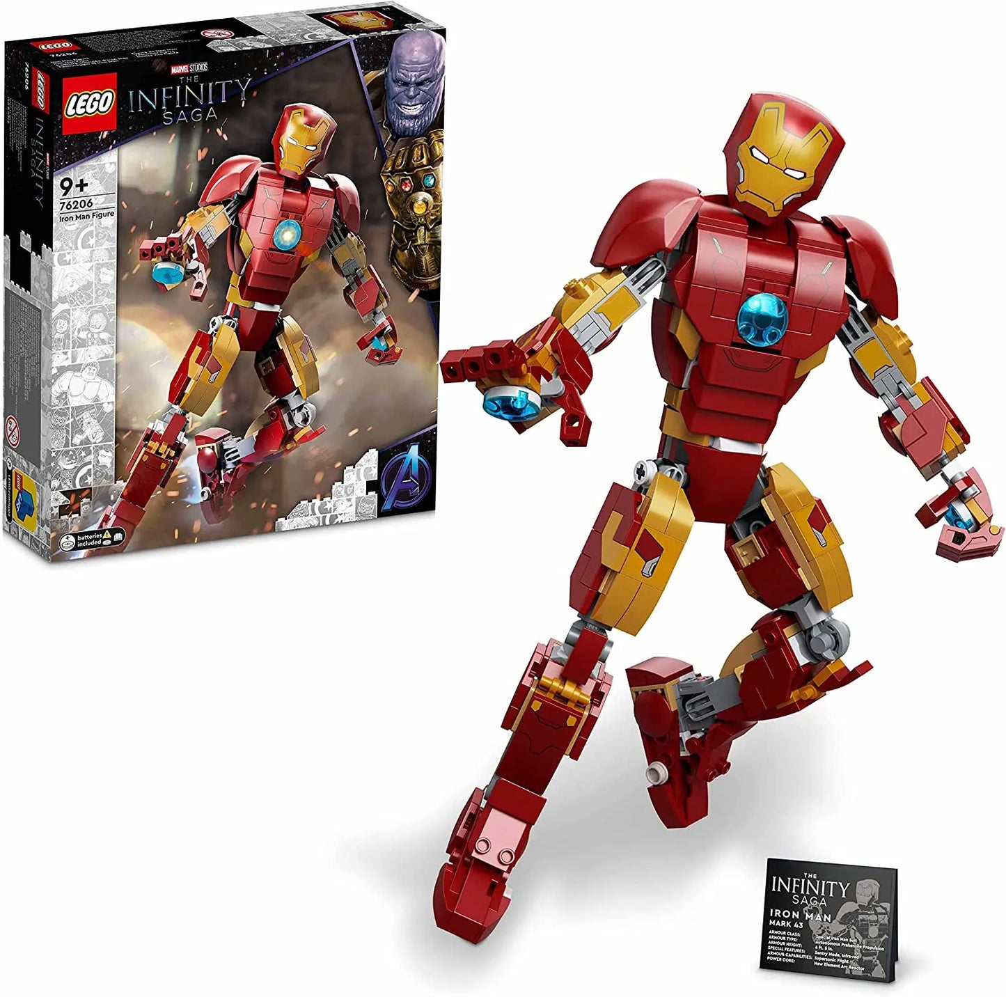 LEGO 76206 Marvel L’Armure Articulée d’Iron Man, Figurine Collectionner, Jouet  Avengers: Age of Ultron, Set Infinity Saga lego