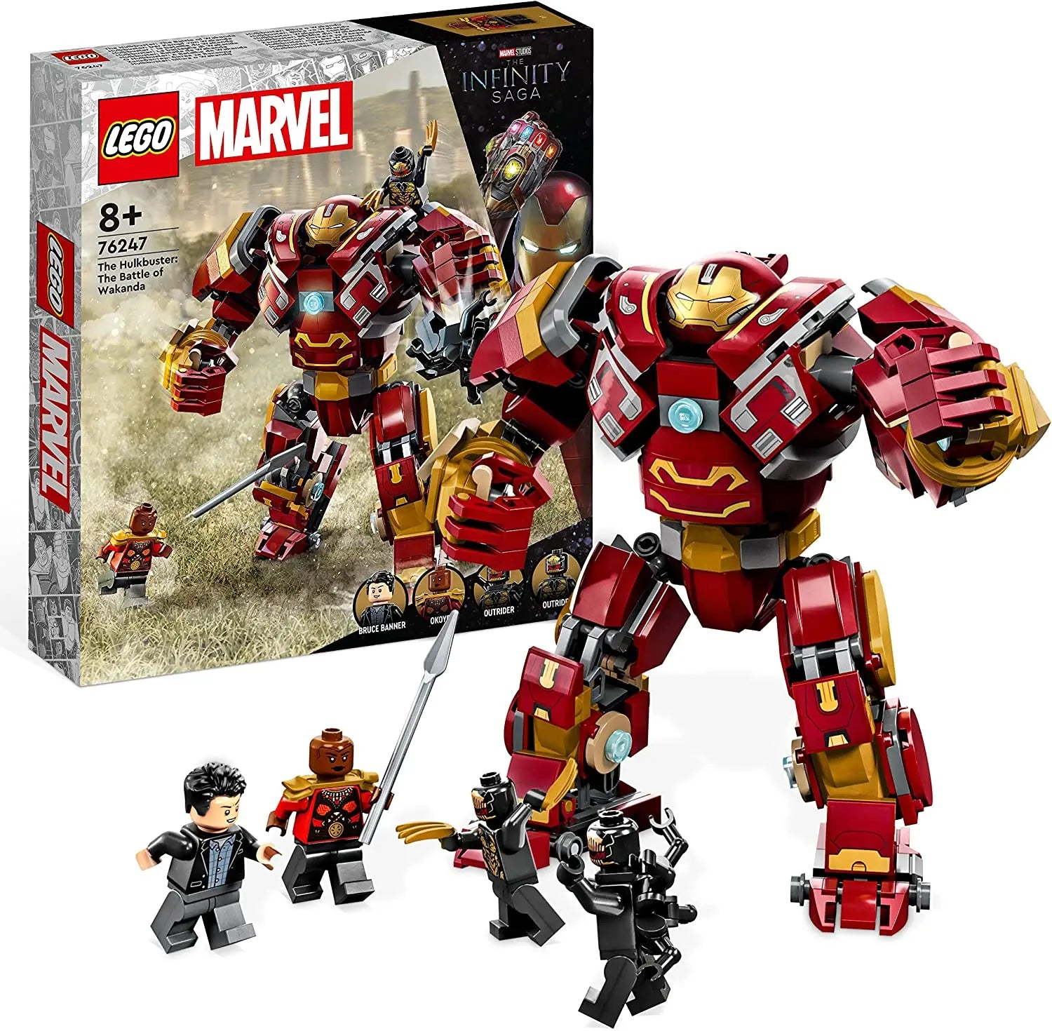 LEGO Marvel 76247 Hulkbuster : La Bataille du Wakanda Figurine, Jouet Filles et Garçons avec Minifigurine Hulk Bruce lego
