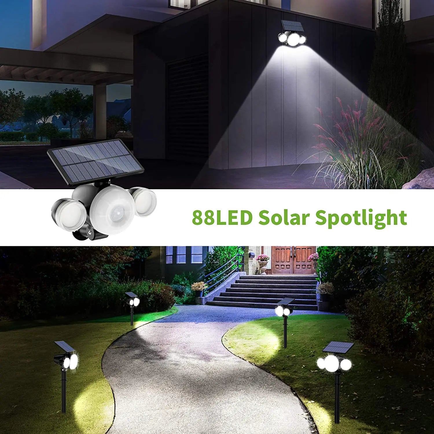 Eclairage solaire, Lampe Solaire, Lampes solaires de jardin, Eclairage  puissant
