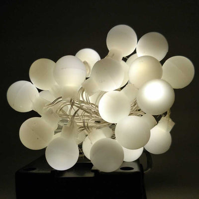 Lampes à boule blanche à énergie solaire - 30 LED blanc chaud, 8 modes TECIN-PRINCIPALE