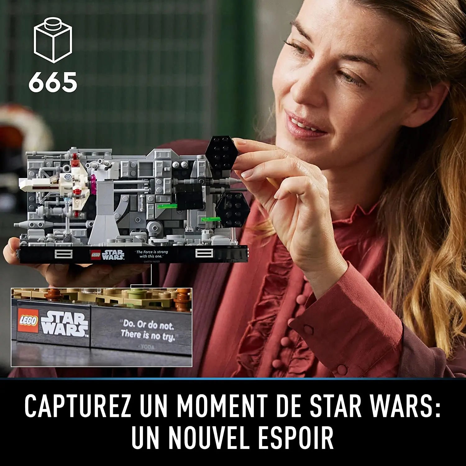 Lego 75329 Star Wars Diorama de la Poursuite dans Les Tranchées de lÉtoile de la Mort, Maquette à Construire pour Adulte, avec X-Wing et Chasseur TIE 5702017155555 lego