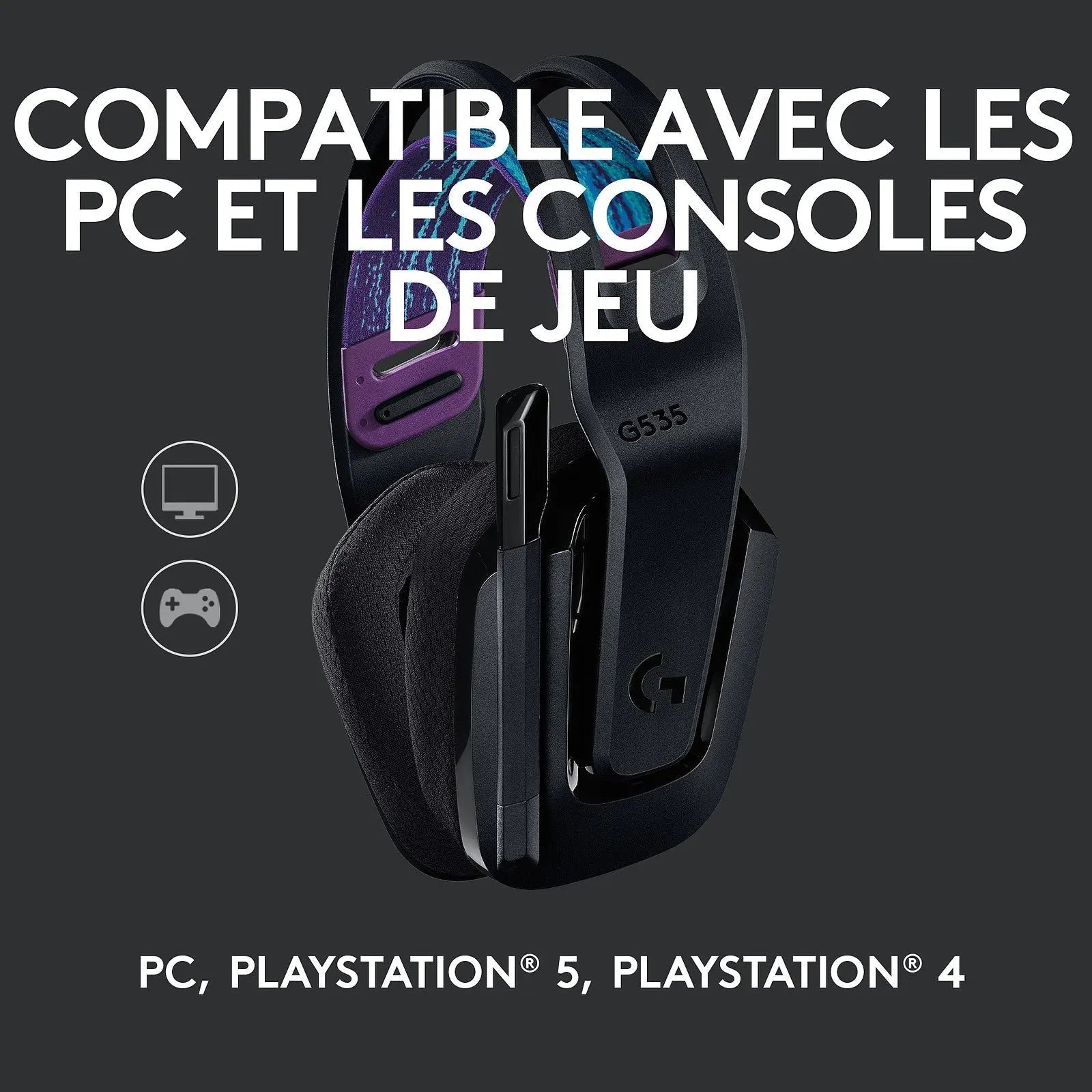 Casque Gaming sans fil - LOGITECH G - A50 - PS5, PS4, PC, Mac