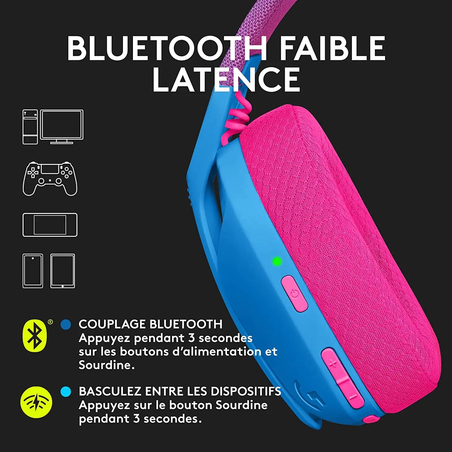 Logitech G435 LIGHTSPEED & Bluetooth Wireless Headset – TECIN