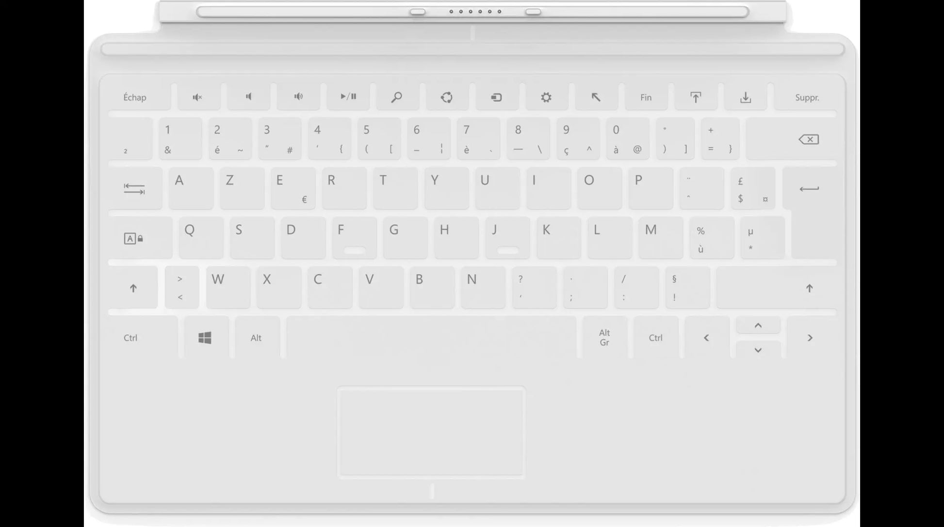 Microsoft Clavier Touch Cover pour tablette Surface BLANC Microsoft