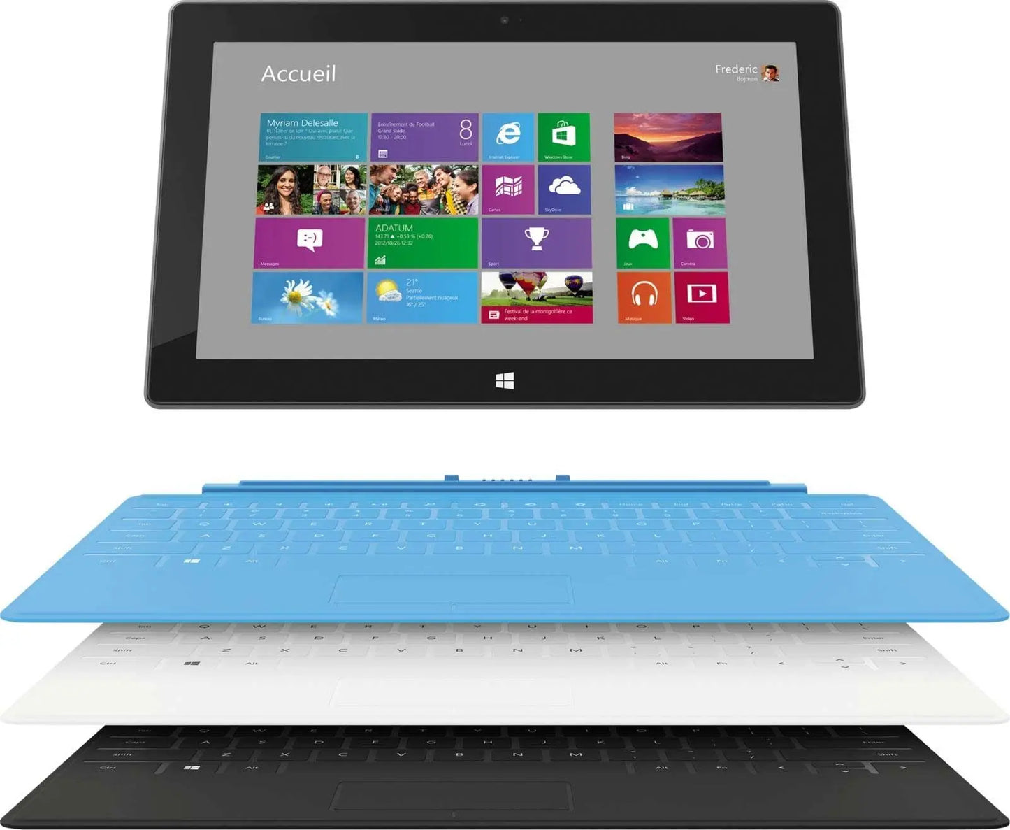 Microsoft Clavier Touch Cover pour tablette Surface BLANC Microsoft