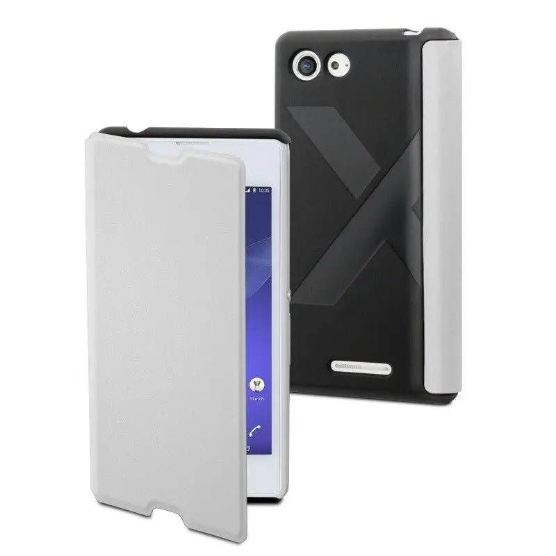Muvit Easy Folio SEEAF0020 - Protection à rabat pour téléphone portable - blanc - pour Sony Xperia E3 MUVIT