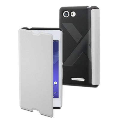 Muvit Easy Folio SEEAF0020 - Protection à rabat pour téléphone portable - blanc - pour Sony Xperia E3 MUVIT