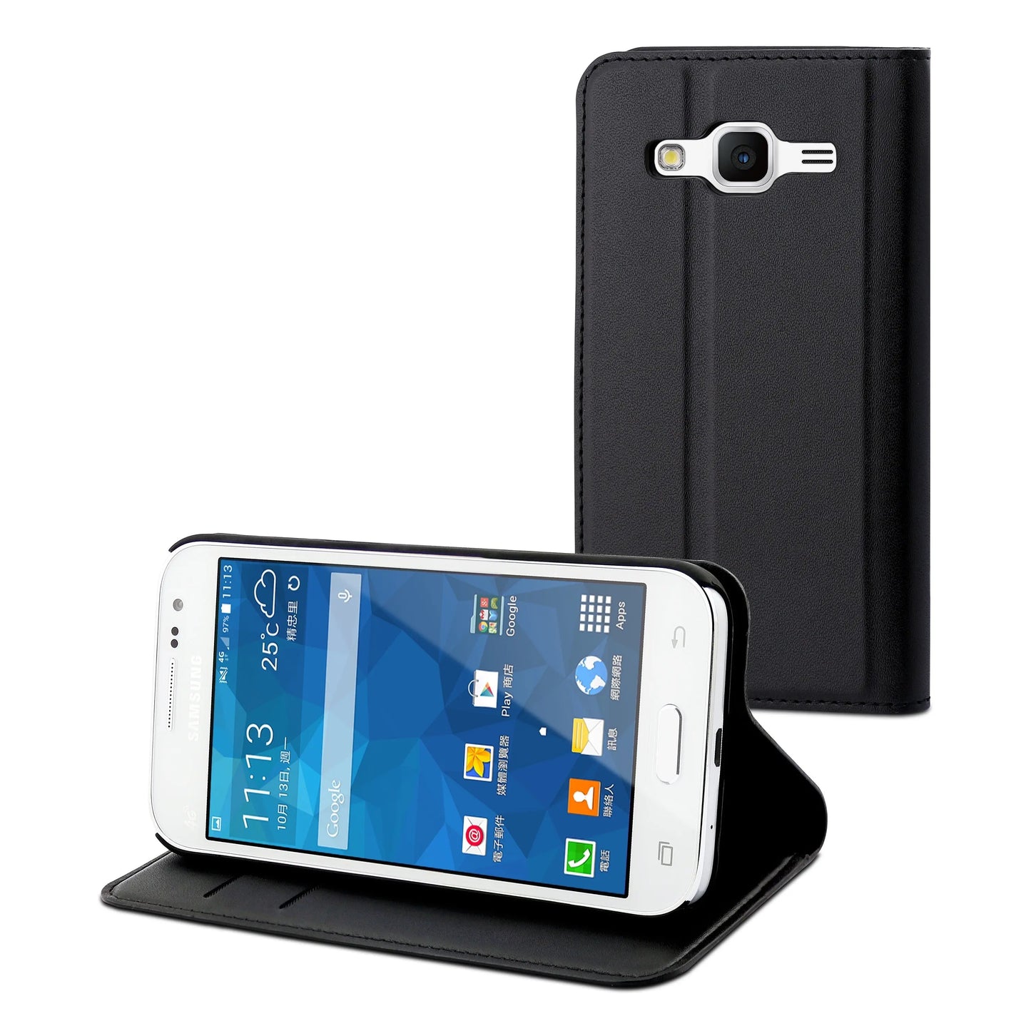 Muvit Etui Slim S Folio Noir Stand Samsung Galaxy Core Prime MUVIT