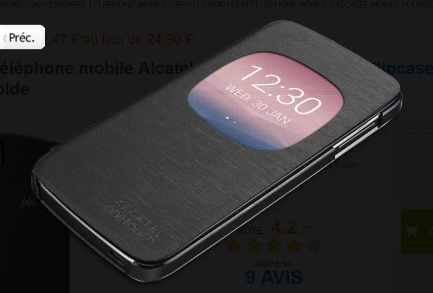 Protection pour téléphone mobile Alcatel Mobile Housse Aero Flipcase (gris) - Alcatel Idol 3 5,5 Alcatel