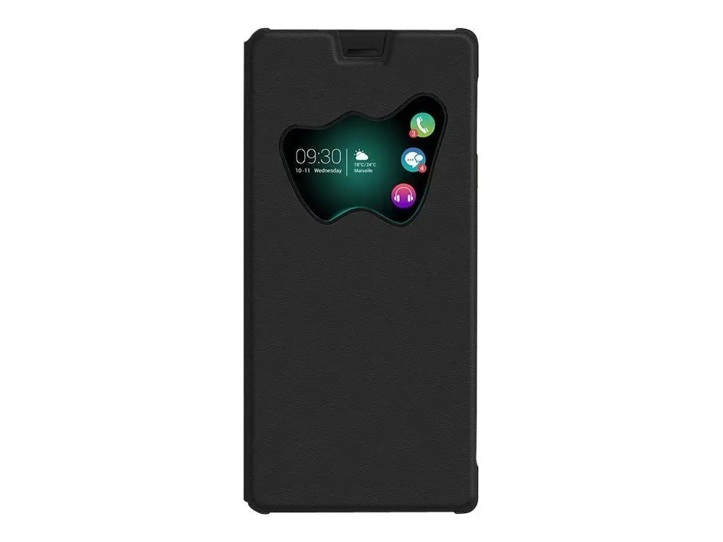 Protection pour téléphone mobile Wiko Folio back cover vision (noir) - Wiko Highway STAR wiko