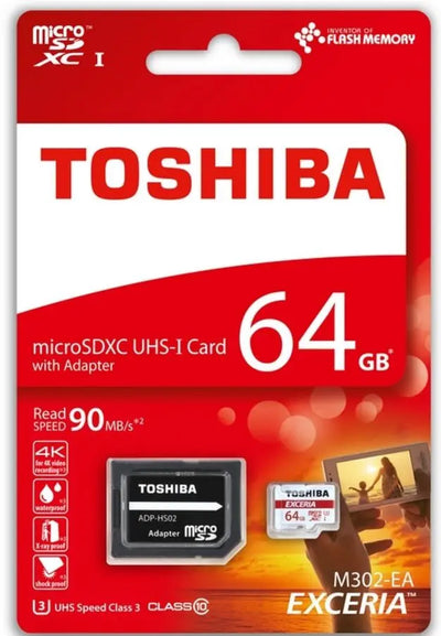 TOSHIBA Exceria M302 64Go + Adaptateur SD Toshiba